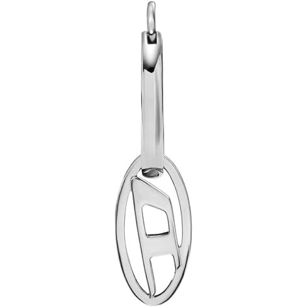 Diesel Stainless Steel Drop Earrings for Men, Stainless