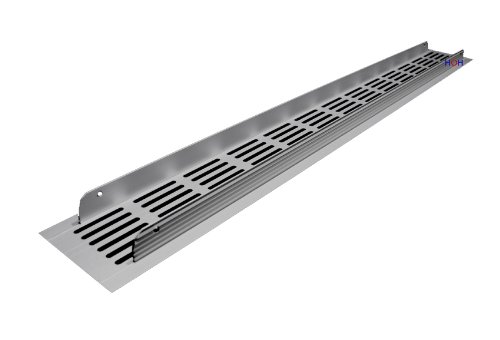 Lüftungsgitter LG-5006 AA – Alu F1 Türgitter 500 x 60 mm Stegblech Abluftgitter - 2