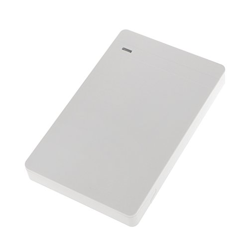 Mini USB 2.0 SATA SSD HDD Festplattengehäuse 2,5 Zoll Festplattenlaufwerk bis zu 480mbps, werkzeuglos – Weiß, eine Größe - 6