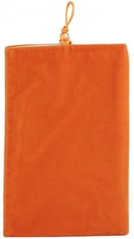 Diginova - Bead Button Closure Soft Plush Pouch for iPad Mini and Other 7 Inch Tablets (Orange)