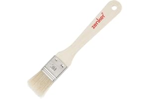 Zenker 42896 Pinceau de pâtisserie en bois, pinceau de cuisine, ustensile de pâtisserie, Bois, 19 cm, Beige