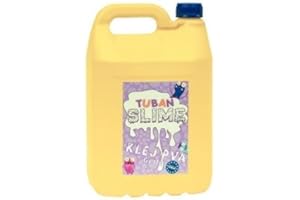 TUBAN Transparenter PVA-Kleber – Für Karton und Papier – Ideal für Slime – Bürokleber – Universell – Sicher für die Schule – Ohne Giftstoffe – Großpackung - 5000 ml