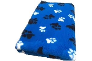 Vetbed & Drybed I Pattes Bleu Cobalt I 75 x 100 cm