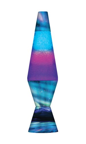 Lava Lamp 14.5 inch Northern Lights Lamp, Purple/Blue