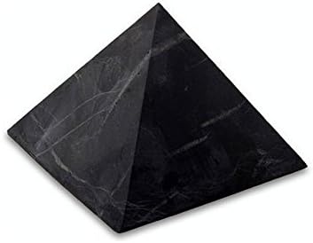 UnPolished Shungite Power Pyramid from Russia - 7 cm