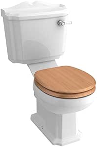 Winchester Close Coupled Traditional Toilet with Beech Toilet Seat