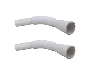 BENICIA Flexible PVC Waste Pipe Drain Hose/Outlet Tube Connector for Basin or Sink, White (2)