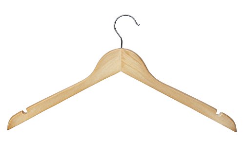 Kleiderbügel aus Holz ohne Hosensteg – 10 Stück – 2 Sets – mit Einkerbung - 2