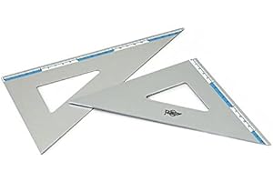 Faibo Escuadras 45º y cartabones 60º en aluminio de alta (26 cm.)