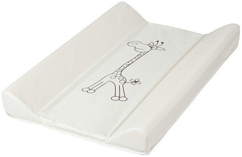 BABY COT COTBED CHANGING MAT PADDED SOFT BASE 7 DESIGNS UNIQUE 70X50 (Giraffe in cream)