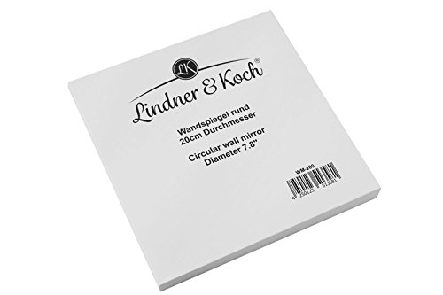 Lindner & Koch – runder Wandspiegel, 20cm Durchmesser, gefast, mit Wandhalterung - 4