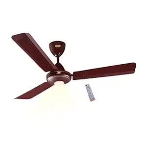HYFA - 24W BLDC Smart Ceiling Fan with Remote 5 Star Energy Saving Windex Smart Fan With Adjustable LED Light (Glossy Brown Color)