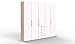 Produktbild WIEMANN Loft Gleittüren-Panorama-Funktionsschrank, Eiche-Sägerau-Nachbildung, BHT 250 x 236 x 58 cm