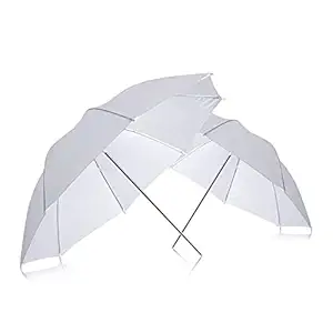 EnticingMuch Professional White Translucent Reflector Umbrella for Photography Studio Light Flash (36 inch) (Pack of 2)