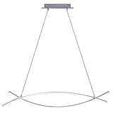 Schutzart: IP20 LED Design Bogen Decken Hänge Lampe Wohn Ess Zimmer Pendel Leuchte silber LeuchtenDirekte 15382-55