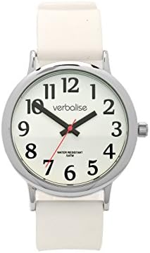 VerbaliseVerbalise Men's Water Resistant Watch with Silicone Strap, White