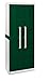 TOOMAX 165 x 65 x 37cm Comfort Small Storage Unit with 2 Doors/ 4 Adjustable Shelves - Milk White/ Green
