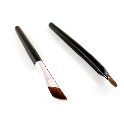 1 Portable Kosmetik Werkzeug Set: 3 stück Augenbrauen Schablone ,2 Farben Wasserdicht Eyeliner Gel Make-up Kosmetik augen Tools Schwarz & Braun mit 2 Bürste - 4