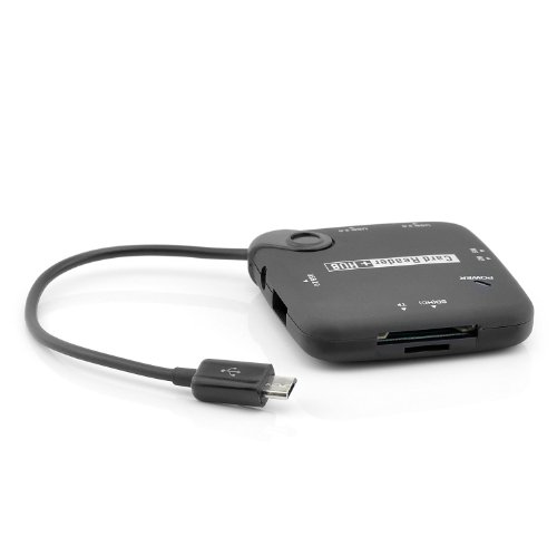 Saxonia. 7 in 1 OTG Adapter + Kartenleser Connection Kit für Samsung Galaxy Geräte | Farbe: schwarz - 2