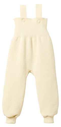 Disana Knitted Baby Dungarees in Organic Merino Wool Natural 74/80 6-12m