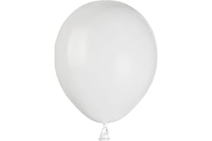 CIAO Busta 100 palloncini in lattice naturale Premium Quality A50 (Ø 13cm / 5"), bianco