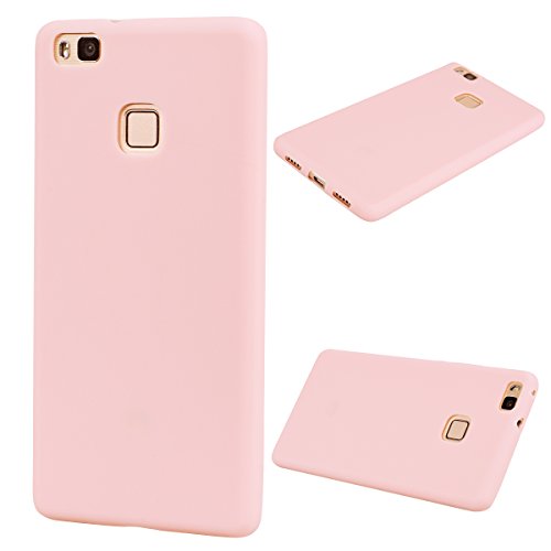 Funda Huawei p9 lite Carcasa p9 lite Silicona Anfire Suave Flexible gel TPU Case para Huawei p9 lite  5 2 pulgadas  Ultra Delgado Mate Goma Protectora Bumper Tapa Anti Rasgu  os Anti Choque Ligero Funda Cubierta Candy Color Jalea Dise  o - Pink