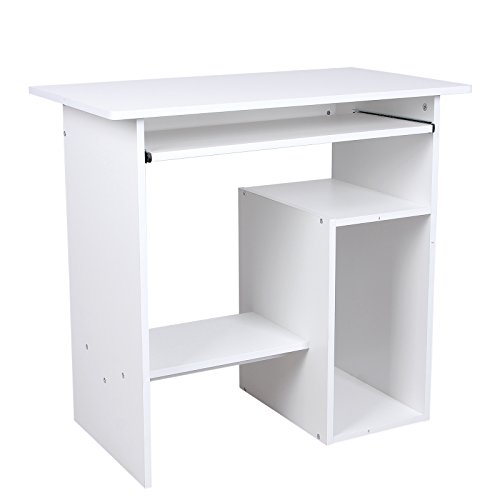 Songmics Bureau Informatique / Table Informatique Meuble de Bureau Pour Ordinateur blanc LCD852W