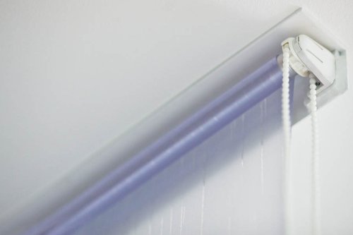HALB-KASSETTEN DUSCHROLLO PEVA 140×240 cm DUSCHVORHANG NEU! MODELL MILKY DROPS! 140 BREIT 240 HOCH! SHOWER ROLLO CURTAIN! - 6