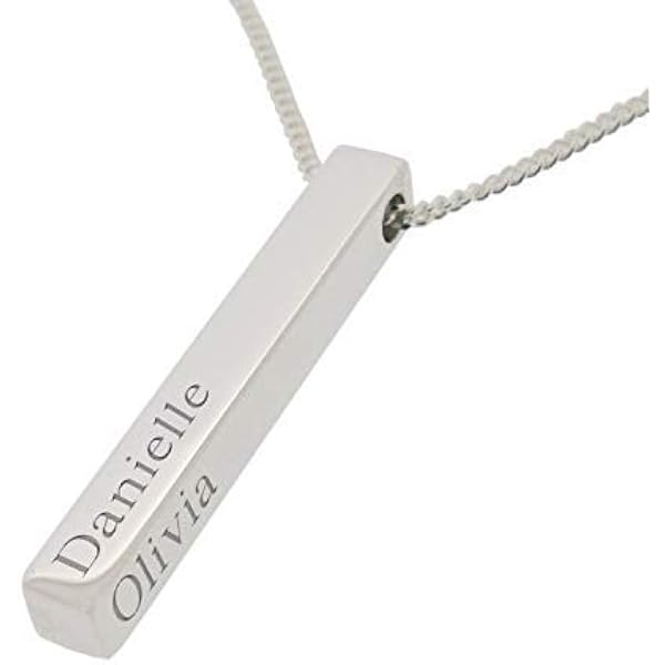 Sterling Silver Solid 3D Personalised 