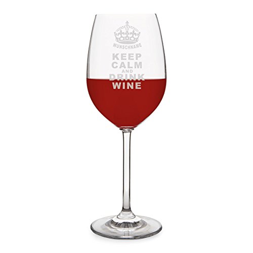 Leonardo Weinglas mit individueller Gravur - Keep Calm - Rotweinglas 470 ml