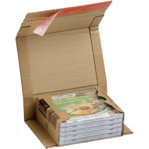 Preisvergleich Produktbild Colompac 20 x Versandkarton 217x155x60mm selbstklebend braun