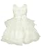 go2victoria Lace & Organza Occasion Baby Girl Infant Pageant Christening Dress Ivory 18 Months (I898-L)