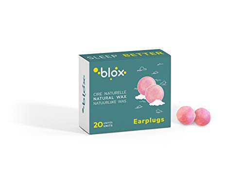Blox Cire Naturelle - Bouchons d'oreille en cire d'abeille - Coton naturel - Plus de confort, plus de naturel, plus de douceur - Super malléable - SOMMEIL - 10 paires