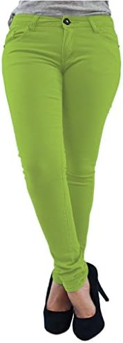 Vanilla Inck New Ladies Womens Skinny Jeans Jegging Apple Green 16