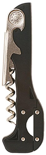 FranmaraFWA-2031-BLACK-BU 2031-01 Boomerang Customizable Two-Step Waiter's Corkscrew Handle, Stainless Steel, Black with Chrome