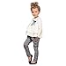Produktbild Heligen Kleinkind Baby Kinder Mädchen Abstand Britischen Stil Outfits Rüschen Plaid T-Shirt Tops + Karierte Hose Baumwollkleidung Set