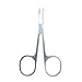 Well-Goal 1pcs VOV Ladies Curved Edge Eyebrow Hair Scissor Tone Makeup Tool---Silver