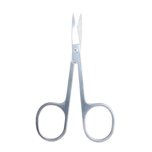 Well-Goal 1pcs VOV Ladies Curved Edge Eyebrow Hair Scissor Tone Makeup Tool---Silver