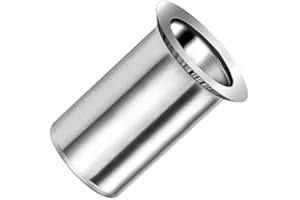 KEPLE M8 Nitonakrętki, łeb stożkowy, okrągły korpus, otwarta wkładka gwintowana, nakrętka 8 mm, nitonakrętka ze stali ocynkowanej, nitonakrętka do stali, stopu, miedzi, plastiku i kompozytu (10 szt.)