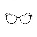 Produktbild KItipeng Unisex Vintage Brillen Runde Brille Retro Klare Linse Brille Unisex Geleefarbe Ultraleicht Rahmen Ebenenspiegel