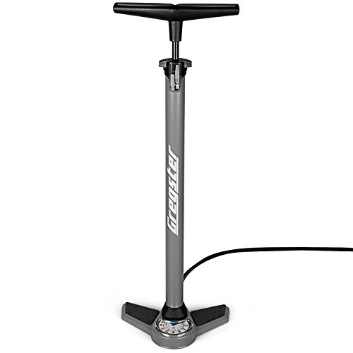 Gregster Fahrrad Luftpumpe, Standluftpumpe mit Manometer und Universal Doppelpumpenkopf, inkl. Adapter Set - 2
