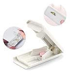 White Pill Box Travel Pill Cutter Pill Splitter Pill Divider Pill Dispenser with Case