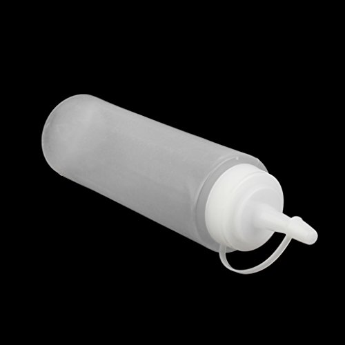 Gazechimp 230ml Kunststoff Leer Sauce Flaschen Quetschflasche Spender für Saucen Ketchup Weiß - 6
