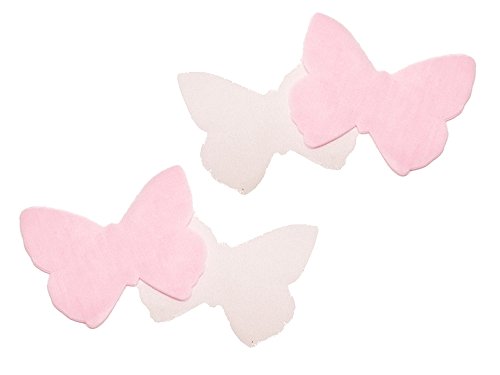 100 Stück Konfetti Organza Schmetterling hellrosa, 10 x 8 cm