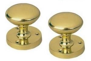Golden Grace Victorian Brass 57mm Sprung Pair Mortice Knobs - Polished Brass
