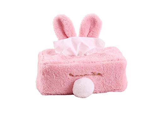 GYPO Car Tissue Box Cute Cartoon Rabbit Design Rectangle Tissue Box Tissue Napkin Case for Home(Red) Hotel Tissue Cover