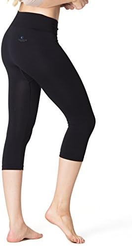 Beauty SleepLeggings ALHENA - Anti-Cellulite Sleep-Shorts (3/4 Capri Leggings) – Functional Skincare Nightwear Bottoms (Black, XL)