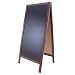 Produktbild XXL Kundenstopper 118x56cm Holz Tafel Aufsteller Werbetafel Holztafel Werbeaufsteller (dunkelbraun)