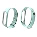Produktbild Altsommer für Xiao Mi-Band 3 TPE-Silikon Doppel-Farben Atmungsaktiv Sport Band Wasserdicht mit Edelstahl Silberne Schnalle Bracelet Armband für Damen Herren Schwarz Blau (Mint Grün)