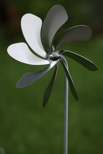A1002 – steel4you Windrad Windmühle Speedy20 aus Edelstahl (20cm Rotor-Durchmesser), kugelgelagert, Edelstahl Dekoration Garten – made in Germany - 5